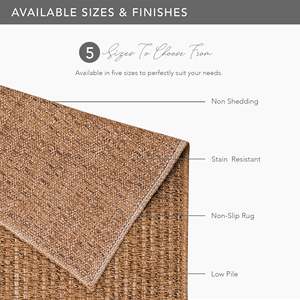 Modern Washable Jute <b>Rug</b> for Indoor & <b>Outdoor</b> Classic Hallway Runner Bedroom Carpet - Product Image 3