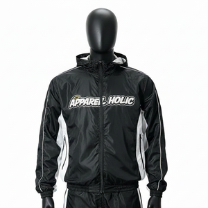 Custom Nylon Sweat Suit <b>Zip</b> <b>up</b> <b>Jacket</b> Pants Set Casual Lightweight Patchwork Nylon Mens Windbreaker Streetwear Tracksuit for Men - Product Image 6