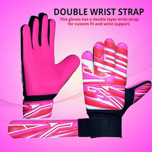 Gants de gardien de but en latex en gros, doigts entiers, imperméables, respirants, bracelet de poignet réglable, entraînement en plein air - Product Image 4