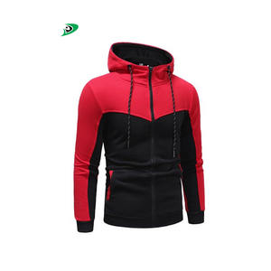 Ensembles sweat à capuche zippé et jogger pour hommes avec logo et poche personnalisés Vente en gros coupe régulière pour l'hiver en polaire - Product Image 6