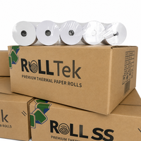 Rouleaux de papier thermique à marque privée 80x80mm 3 1/8 X 230 sans BPA ni BPS, perforés, pour caisse enregistreuse, avec logo personnalisé