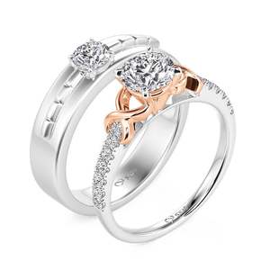 แหวนคู่รัก Jeulia Custom Infinity Eternity Band ทำจากเงินสเตอร์ลิง ชุบโรเดียม - Product Image 2