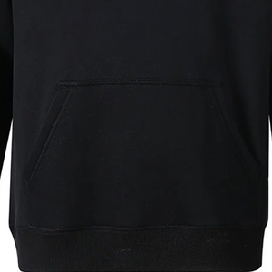 Sudadera con Capucha Personalizada con Letra Griega en Chenilla Negra Alfa, Unisex, de Felpa Premium, con Bolsillo Tipo Canguro, Cálida para Invierno, de Algodón Orgánico - Product Image 4