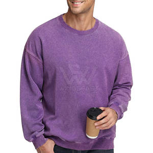 เสื้อสเวตเตอร์ซักกรดแบบลำลองเสื้อสเวตเชิ้ตซักแบบมีกรดเสื้อสเวตเตอร์ลำลองคุณภาพสูงออกแบบโลโก้ได้ตามต้องการ - Product Image 4