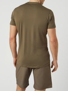 Conjuntos de camisetas cortas sólidas para hombre, ropa de poliéster para correr de verano, ropa de calle de alta calidad, transpirable, ligero, de dos piezas - Product Image 5