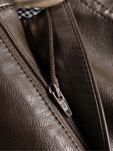 Pantalones de cuero PU de alta calidad 2024 para mujer, pantalones pitillo cálidos hasta el tobillo con cintura elástica, lona elegante para Otoño Invierno - Product Image 4