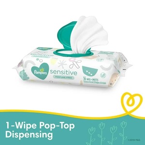 Pampers <b>Baby</b> Wipes Sensitive <b>Perfume</b> Free 14X Pop-Top Packs 1008 Count - Product Image 5