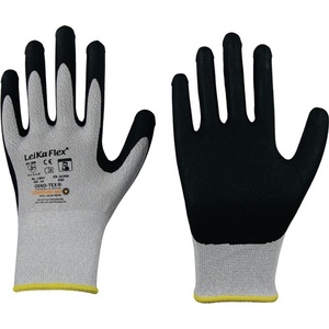 ถุงมือ LeikaFlex Touch 1464 ไซส์ 10 สีเทา/ดำ EN 388 PPE หมวดที่ 2 แพ็ค 12 ชิ้น ขนาด 12 อุปกรณ์ป้องกันสำหรับสวน - Product Image 1
