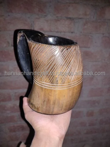Mug en corne de buffle style rustique, personnalisable avec logo, idéal pour cadeaux ou souvenirs, pour bière, ale ou café, vente en gros - Product Image 6