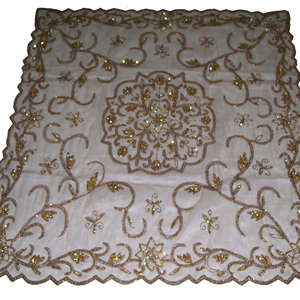 Nappe transparente élégante de couverture de table de broderie de tissu net avec le linge de table décoratif de conception brodée complexe - Product Image 2