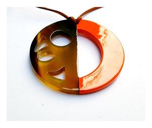 Collar de Cuerno de Búfalo Lacado Amarres, Collar de Cuerno de Búfalo Natural Blanco, Producto Indio Hecho a Mano - Product Image 2