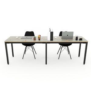 Minimalist 2-Person 240x60cm Plywood <b>Wood</b> <b>Bench</b> with Steel Legs Uconcept HBUC046 - Product Image 3