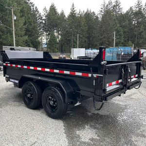 Semi-remorque d'occasion pour ferme Tracteur Remorque 4 'High Side 6X12 Remorque agricole avec moteur à engrenages Essieu et pneu Nouvelle ferme à vendre - Product Image 2