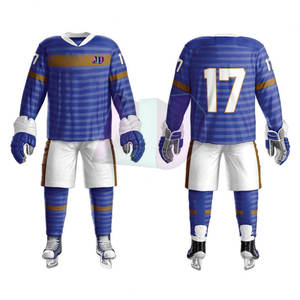 Nuevo Conjunto de Uniforme Profesional de Hockey sobre Hielo Hecho 100% de Poliéster Transpirable, Tela que Absorbe la Humedad, Ligero, Duradero y Cómodo - Product Image 3