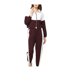 Survêtement pour femmes avec fermeture à glissière et manches longues en polyester, sweat à capuche et pantalon, ensemble de jogging 2 pièces pour femmes de Turkiye - Product Image 6