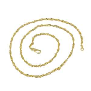 Collier en chaîne torsadée plaqué or micro 14K 18K 24K, design de chaîne moderne, collier en chaîne de style torsadé, vente en gros de mode. - Product Image 1