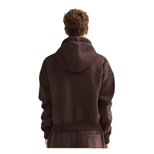Ensemble 2 pièces pour femmes, sweats à capuche décontractés, surdimensionnés, entièrement zippés, écologiques, respirants, en coton et spandex. - Product Image 2