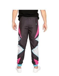 Pantalon coupe-vent en nylon léger imprimé de logo personnalisé tendance sombre pantalon de pluie décontracté taille haute broderie motif droit - Product Image 3
