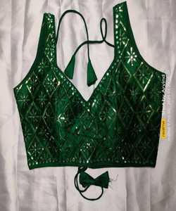 Prêt à porter femmes indiennes Designer broderie travail Blouses fête porter mariage Designer dernières dames porter Blouse Alphanumero - Product Image 5