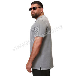 Camiseta personalizada de golf para Polo para hombre, 100% algodón, manga corta, patrón sólido, lienzo, cuello tejido, logotipo personalizado, etiqueta de cuello para - Product Image 5