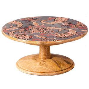 Soporte para Pastel de Madera Natural de Calidad Antigua con Acabado de Alta Calidad, Estilo Rústico - Product Image 1