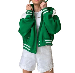 Autumn Winter 2026Casual Women's Loose Varsities Jacket Color Block Warm Versity Baseball-jacket winter jacket 2026 - Product Image 3