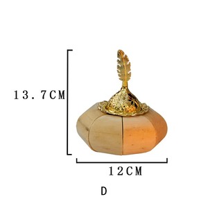 High Standard Wood & Metal Incense <b>Burner</b> The scent of <b>oud</b> drifting from a mabkhara evokes memories of home and heritage - Product Image 4