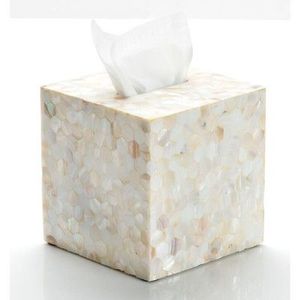 Boîte à mouchoirs en incrustation d'os artisanale avec couvercle - Product Image 4