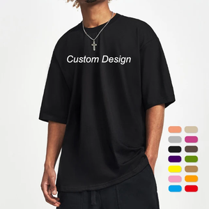OEM 100% coton lourd surdimensionné O-Neck Logo T-Shirt pour hommes et femmes mousse 3D personnalisée pour bouffée impression à manches courtes - Product Image 2