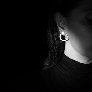 เรขาคณิตทรงกลมธรรมดาเงินสตั๊ดต่างหูตุรกีขายส่ง 925 เงินสเตอร์ลิงเครื่องประดับ - Product Image 4