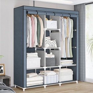Armário Infantil para Quarto, Guarda-Roupa Simples de Design Portátil em Tecido, Organizador de Roupas - Product Image 1