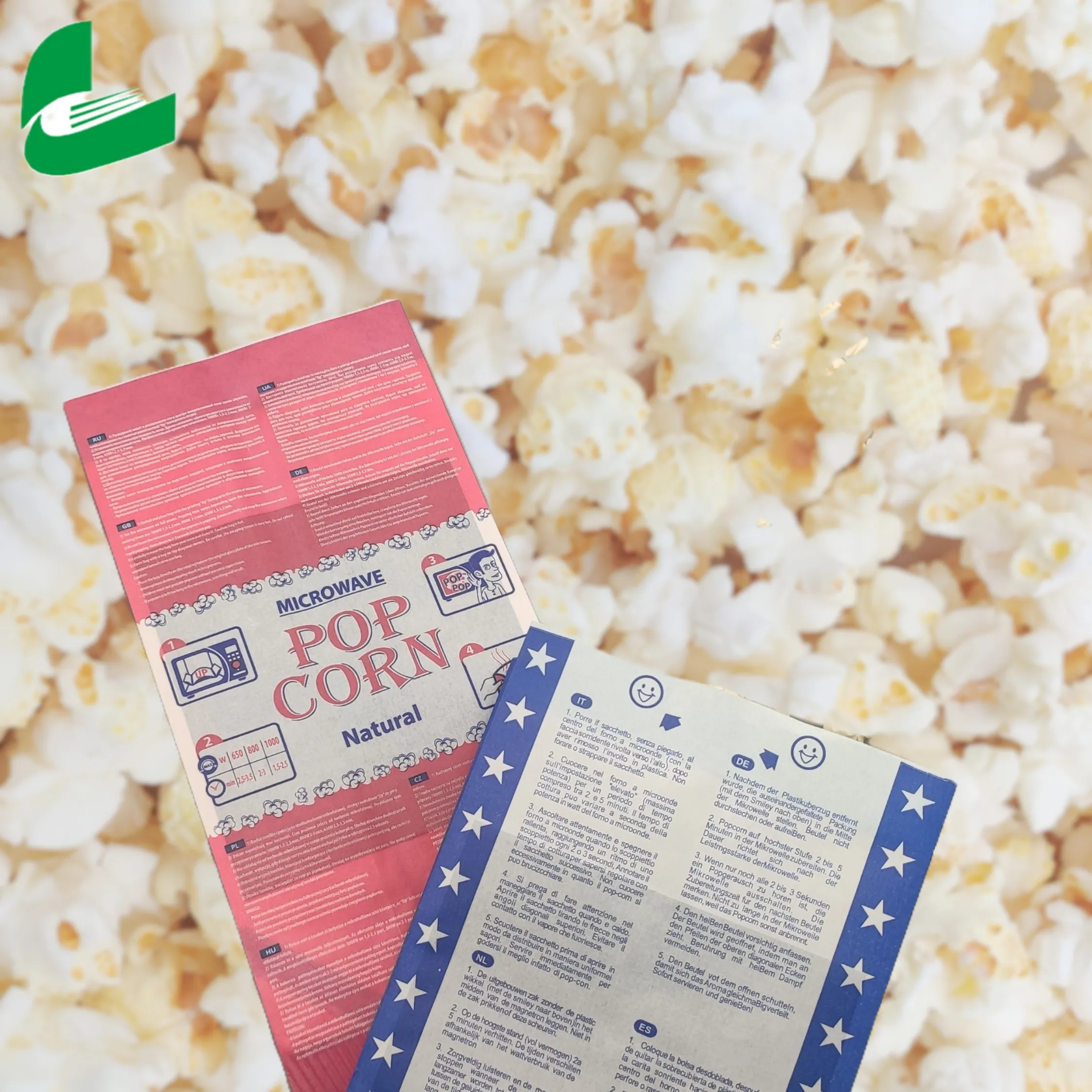 Diskon besar tas popcorn sanck Gourmet tas kertas panggang microwave