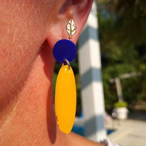 Pendientes de Resina Bordados a Mano, Joyería de Moda de Acero Inoxidable para Mujeres y Niñas, Estilo Clásico para Bodas, Alta Calidad - Product Image 1