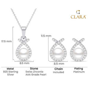 Conjunto de Joyería de Perlas de Agua Dulce Asal Plateadas, Diseño Geométrico Clásico y Moderno, Chapado en Oro, Oro Rosa y Diamantes, para Regalo de Boda o Fiesta - Product Image 5