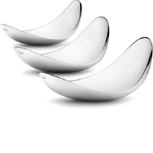 Juego de 3 tazones de Metal para cocina, cuenco decorativo para servir comida, mesa de comedor, tazón para fruta para el hogar - Product Image 1
