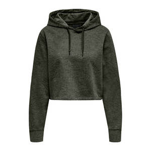 เสื้อฮู้ดครอปผ้าเทอร์รี่สำหรับผู้หญิง แบรนด์ OEM สำหรับฤดูหนาว แบบซิป มีลายปักและพิมพ์โลโก้ตามสั่งด้านหน้า - Product Image 4