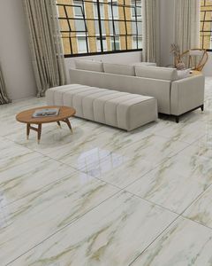 Azulejo de Porcelana Esmaltada Erica 600 x 1200 mm, 60x60 para Pisos de Hotel, Azulejo de Mármol Pulido, Carreaux De Sol - Product Image 2