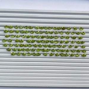 Pierre précieuse naturelle de péridot taille poire, pierre semi-précieuse verte, taille 7x5 mm, pierre de naissance d'août, Mehrajudin Gems, tiers - Product Image 2