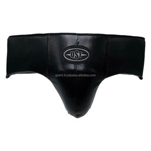 Top Selling Elastic Pro Grade <b>Leather</b> Groin Guard Breathable Safety <b>Brace</b> for MMA Kickboxing Boxing Training - Product Image 5