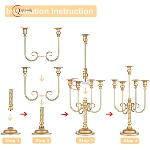Candelabro de Metal decorativo para el hogar, venta de 2025, chapado en Color dorado con 5 brazos, tarro de vela único, candelabro de aspecto admirable - Product Image 5