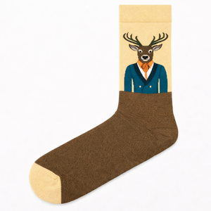 Chaussettes fantaisie en fibres durables, antibactériennes, résistantes aux odeurs, motifs artistiques colorés, toucher doux, qualité supérieure - Product Image 4