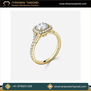 Haute qualité vente 18K solide DEF or 1.86TCW 8.15 grammes halo caché VVS testeur de diamant Moissanite diamant bague Unique pour les femmes - Product Image 2