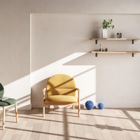 Fauteuil lounge scandinave avec structure en hêtre massif et siège et dossier rembourrés, fauteuil d'appoint moderne pour salon, meubles de maison