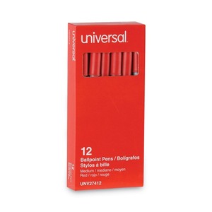 Paquete de 12 Bolígrafos de Gel Rojos Universales de 1 mm con Cuerpo de Diseño Novedoso y Ancho de Escritura de 1.0 mm - Product Image 1