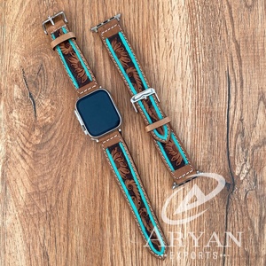 Hand Tooled Leather Strap Manufacturer Replacement Cow Leather <b>Watch</b> Bands Handmade Quick Release Genuine Leather <b>Watch</b> Straps - Product Image 1