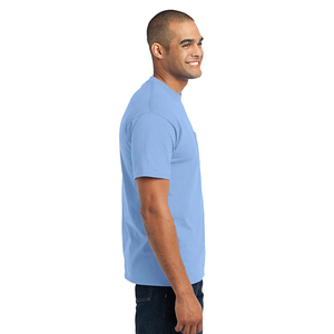 T-shirt en coton lourd T-shirt pour tout-petits en coton lourd 50/50 T-shirts en coton/polyester bleu royal - Product Image 4