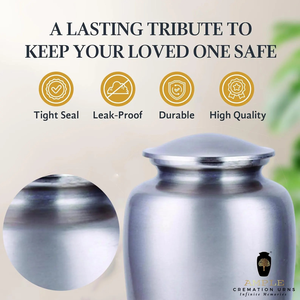 Handcrafted Meena Coated Aluminum Cremation Urns Elegant <b>Keepsake</b> & Adult Urns Leakproof Engravable <b>Memorials</b> - Product Image 4