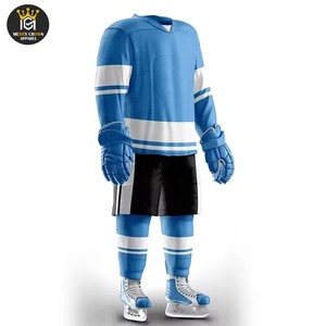 ชุดเสื้อเจอร์ซีย์ฮอกกี้น้ำแข็งทีมออกแบบได้เองชุดเสื้อและเครื่องแบบ100% โพลีเอสเตอร์สั่งทำได้ - Product Image 3