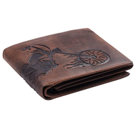 Desain Dompet Kulit Pria Ukuran Kustom Anda Sendiri Grosir Kedatangan Baru Dompet Kulit Asli Vintage Buatan Tangan Berkualitas Tinggi