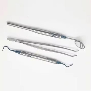 Kit de Exploración Dental Manual de Último Diseño, Espejo para Blanqueamiento Dental, Pinzas, Explorador Dental, Kit de Exploración Básica Reutilizable Plateado - Product Image 5